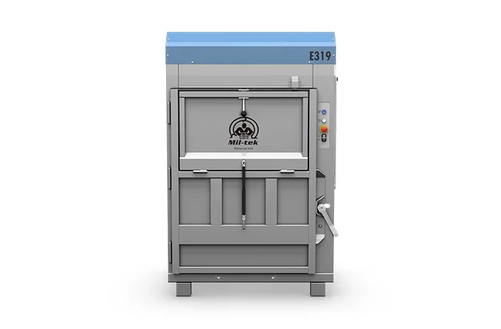 E319 electric cardboard and plastic baler 01 UK