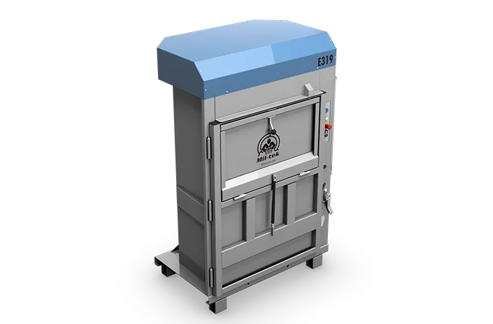 E319 electric cardboard and plastic baler 02 UK