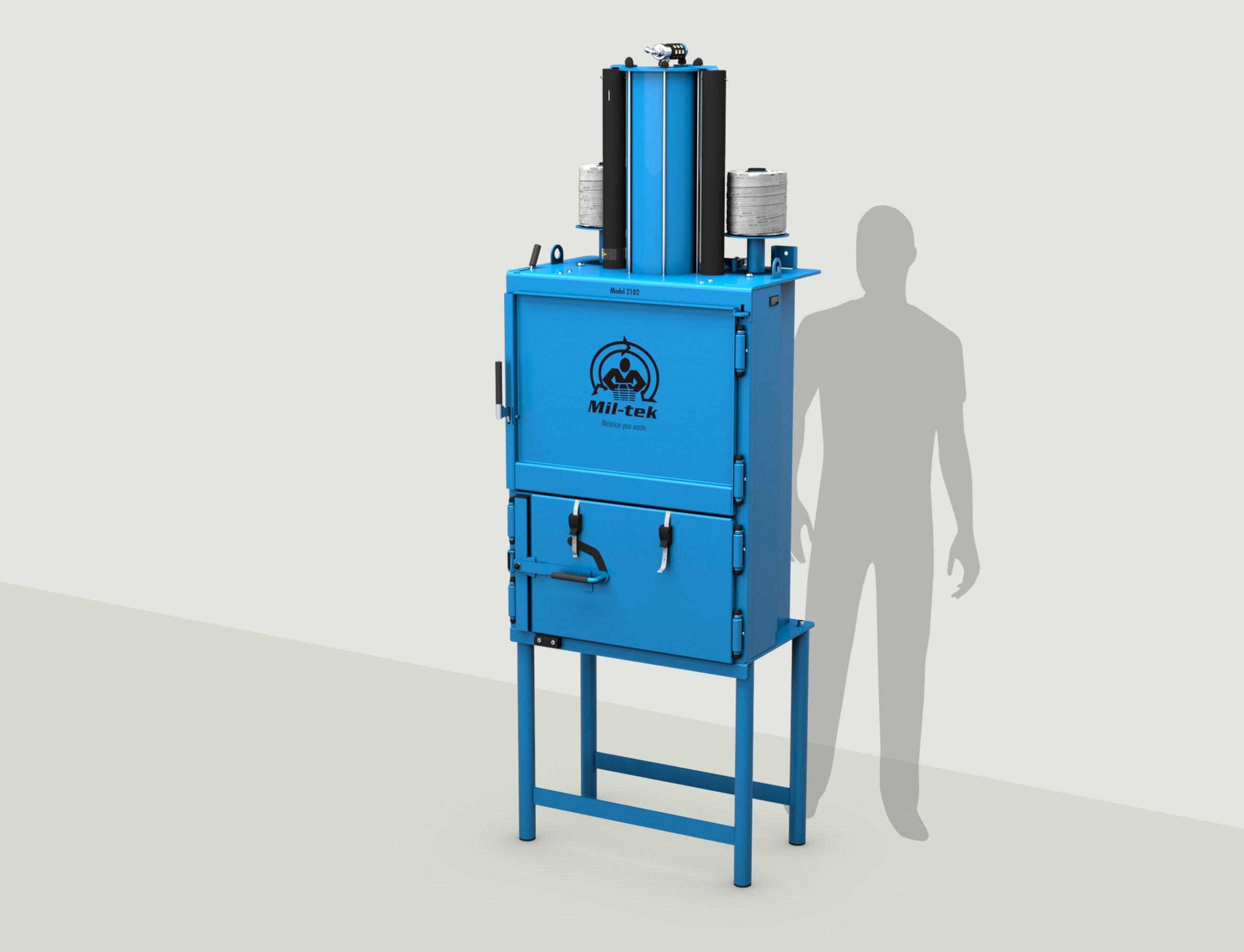 EXP200 Electric Mixed Waste Compactor - Compact General Waste 10:1