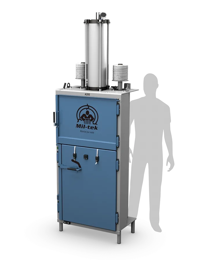 A205 cardboard plastic baler mil tek UK