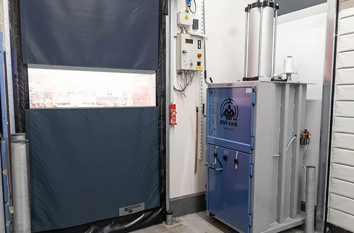 A305 plastic cardboard baler mil tek UK