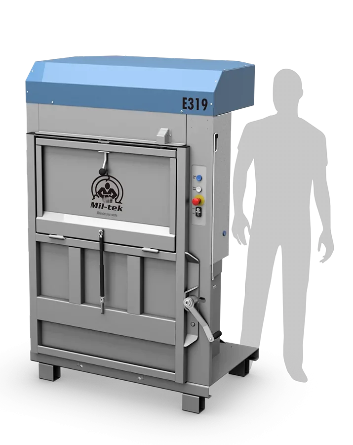 E319 electric cardboard and plastic baler mil tek UK