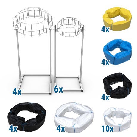 infinity waste sorting system large starter pack with stands and bags