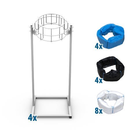 infinity waste sorting system small starter pack with stands and bags