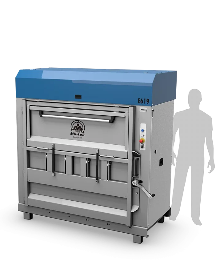 E619 16A electric cardboard plastic baler mil tek UK