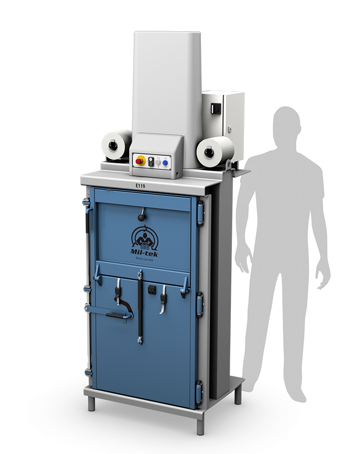 Mil-tek Model E119 Electric Cardboard and Plastic Baler - Top Image