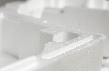 corner of a polystyrene box