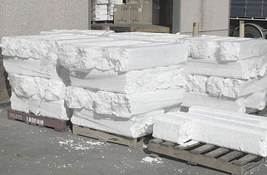 compacted polystyrene blocks