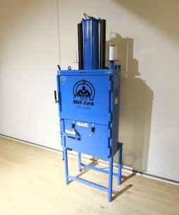 blue refurbished baler