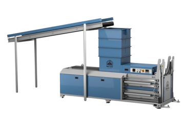 horisontal baler with conveyor
